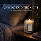 Gardenia soy candle feature graphic with wax, fragrance, burn time, and jar details