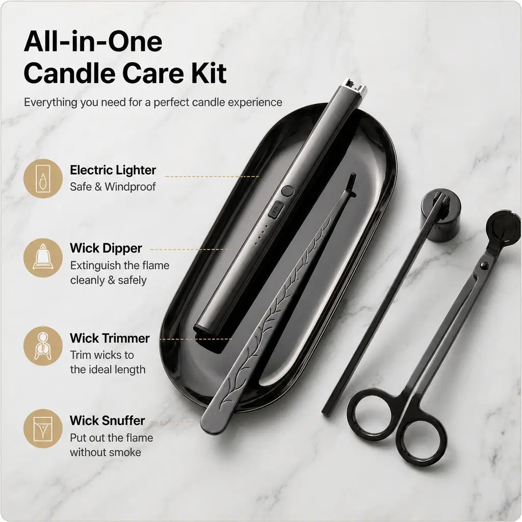 Classic 18oz Pearl Candle + Wick Extinguisher Set