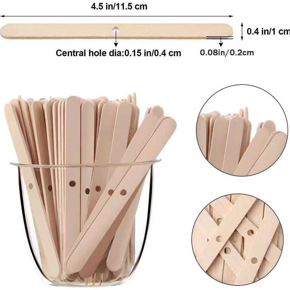 Wooden Candle Wick Holder – Reusable Wick Centering Tool for DIY Candle Making