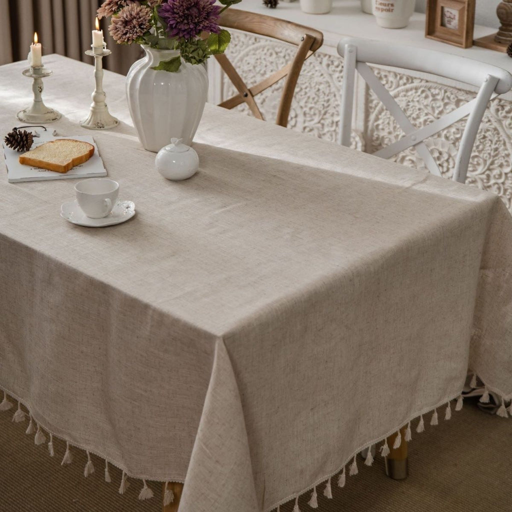 Natural Linen Tablecloth for Cozy Home Decor