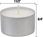 100-pack white unscented long-burning tealight candles - view 4