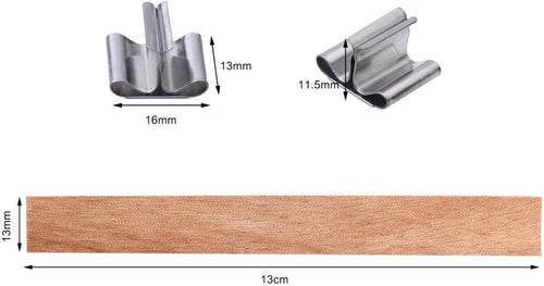 Wood wick and metal base dimensions