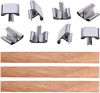 Wood candle wicks paired with metal base clips
