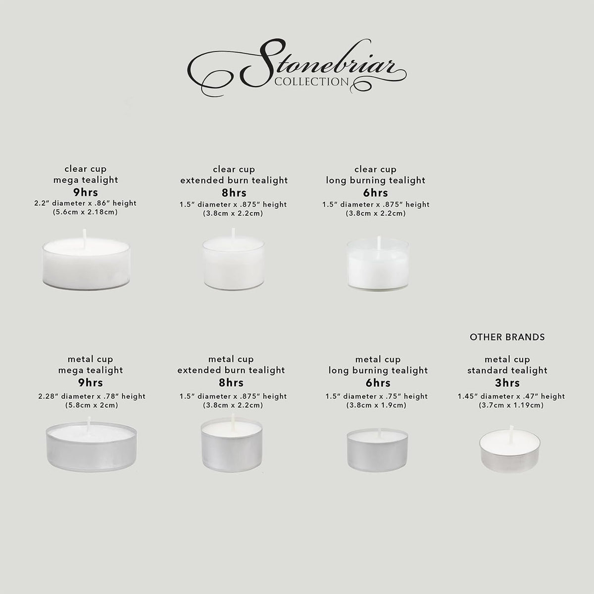 100-pack white unscented long-burning tealight candles - view 7