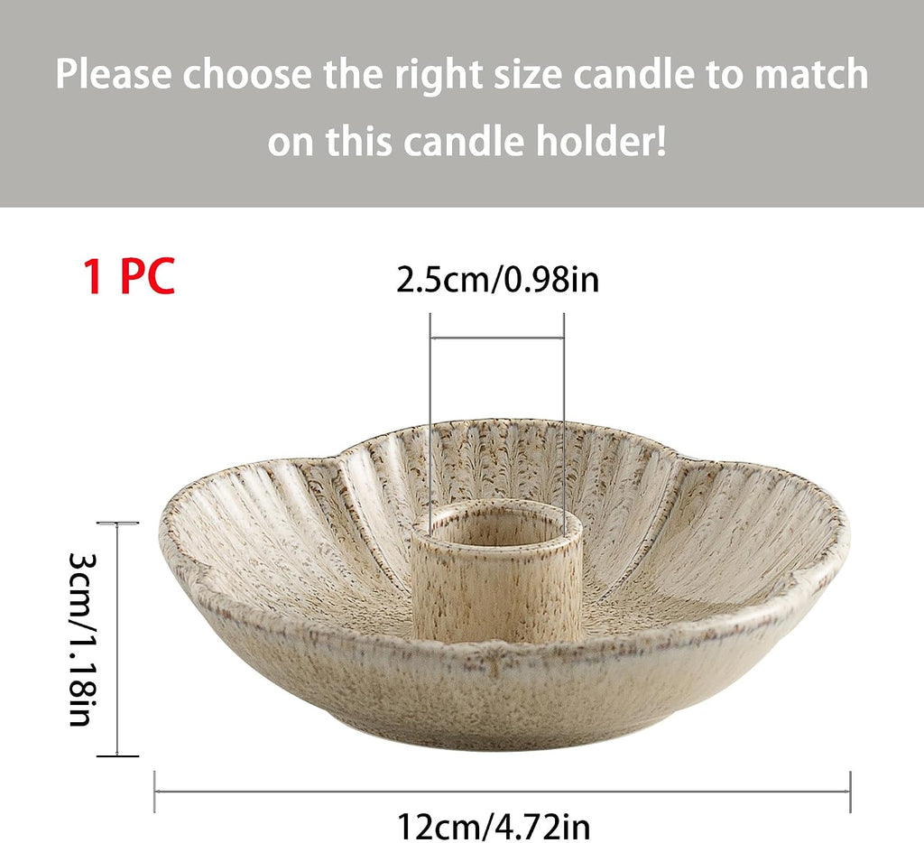 Ceramic candle holder dimensions and socket size