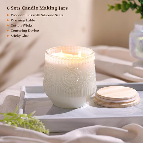 Floral candle jar kit package contents