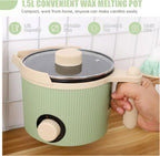 3 lb green electric wax melting pot with easy-pour spout - view 2