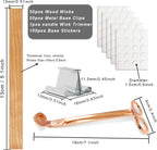 Dimensions for wood wicks clips and trimmer