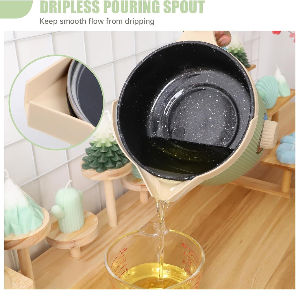 3 lb green electric wax melting pot with easy-pour spout - view 6