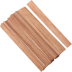 Stack of natural wooden candle wicks