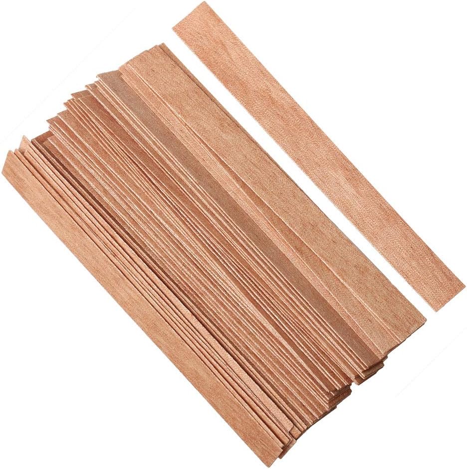 Stack of natural wooden candle wicks