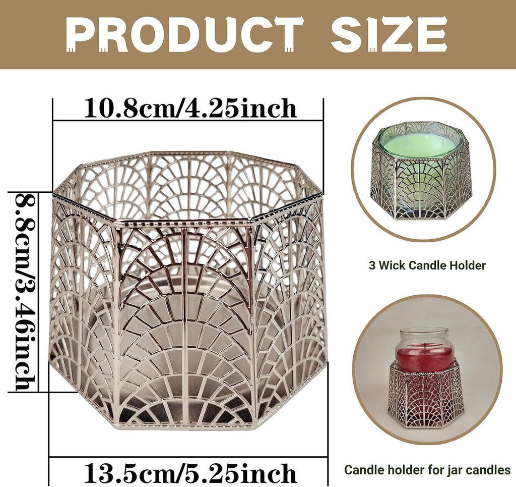 Dimensions and fit for silver jar candle holder