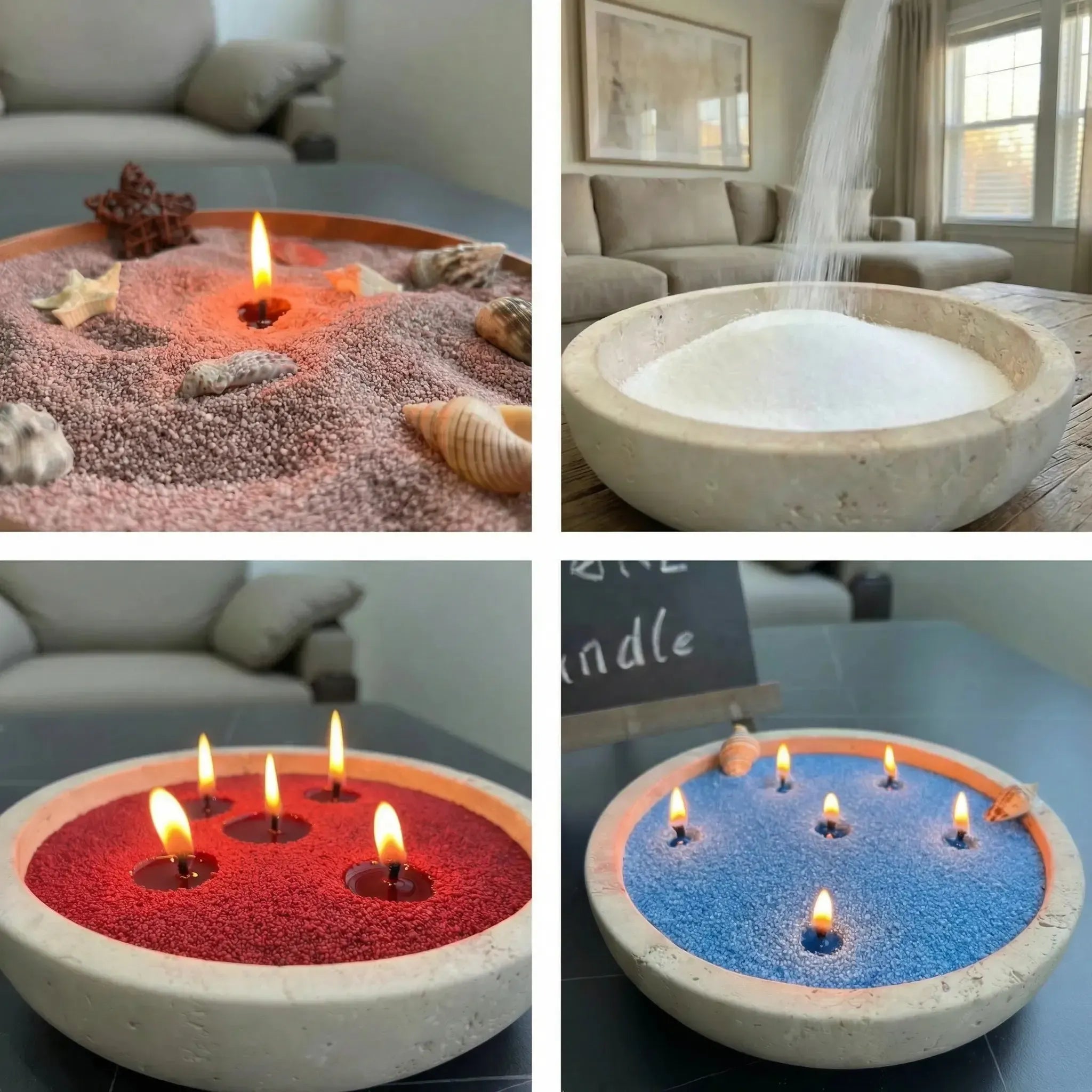 Lumlu {{color}} sand grain candle pearls, eco-friendly plant wax - {{size}}