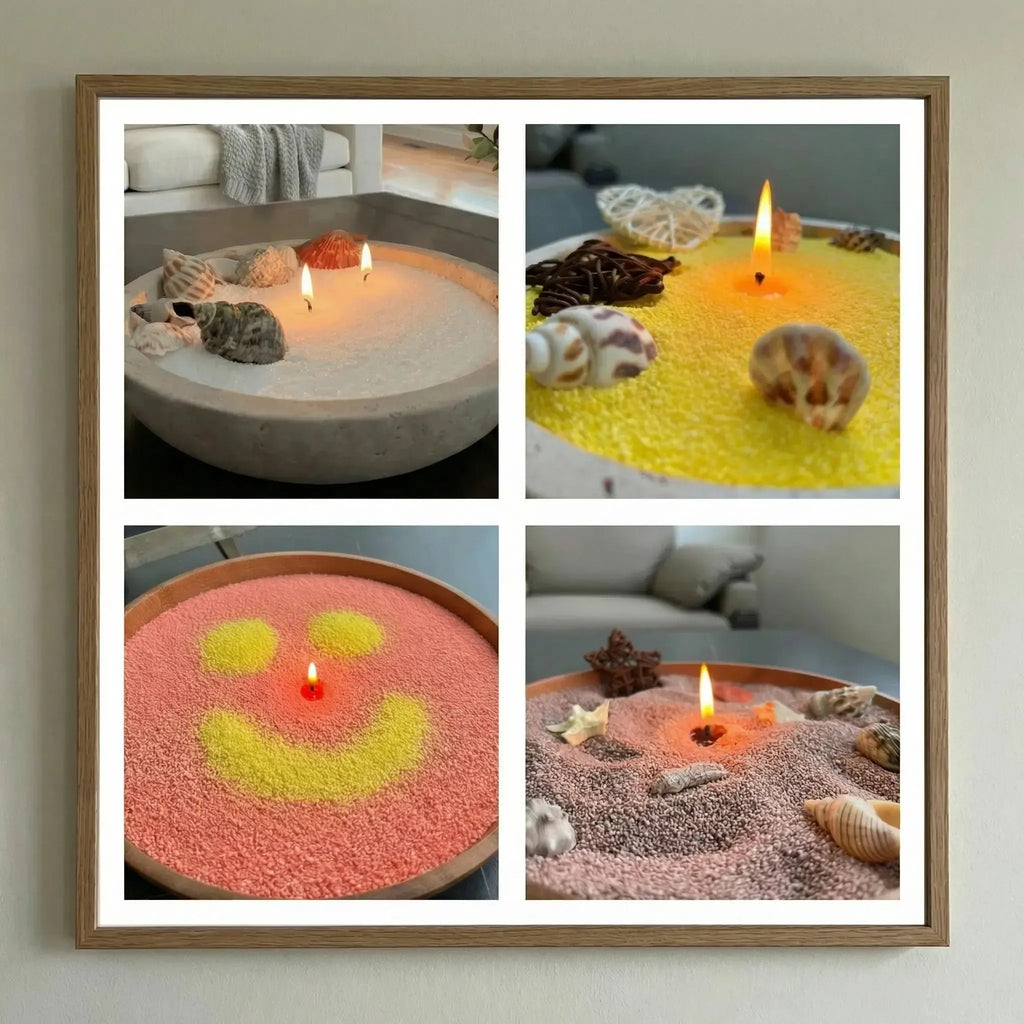 Lumlu {{color}} sand grain candle pearls, eco-friendly plant wax - {{size}}