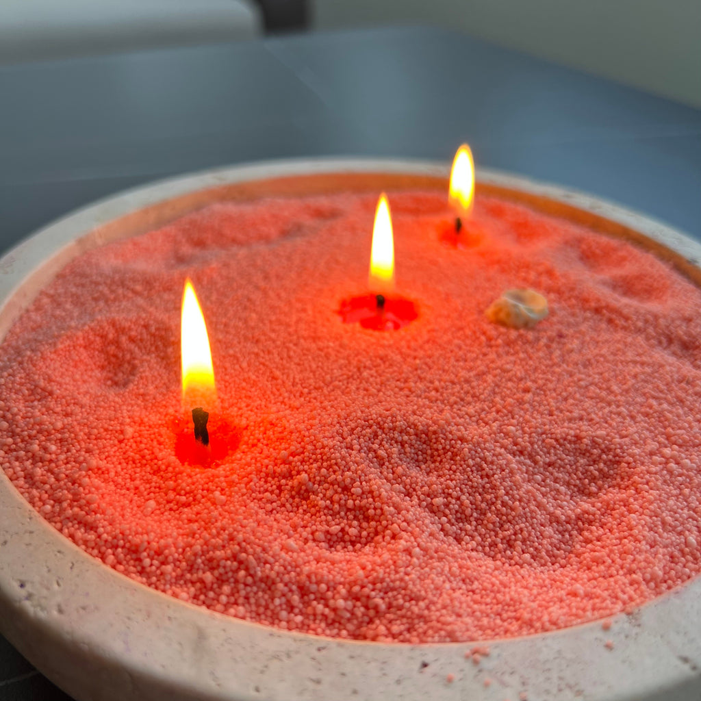 Lumlu {{color}} sand grain candle pearls, eco-friendly plant wax - {{size}}