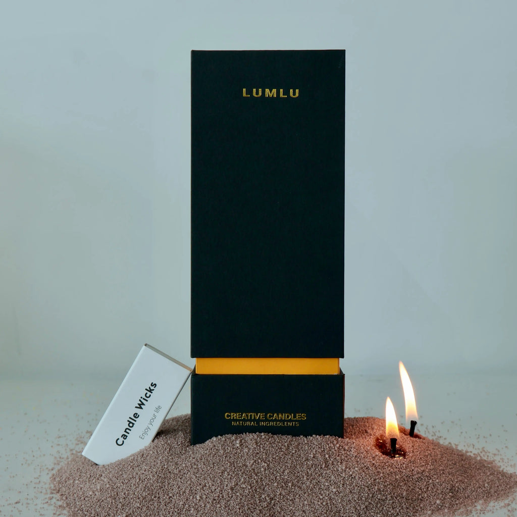LUMLU Classic Pearl Scented Candle - 18 oz brown | Refillable| DIY