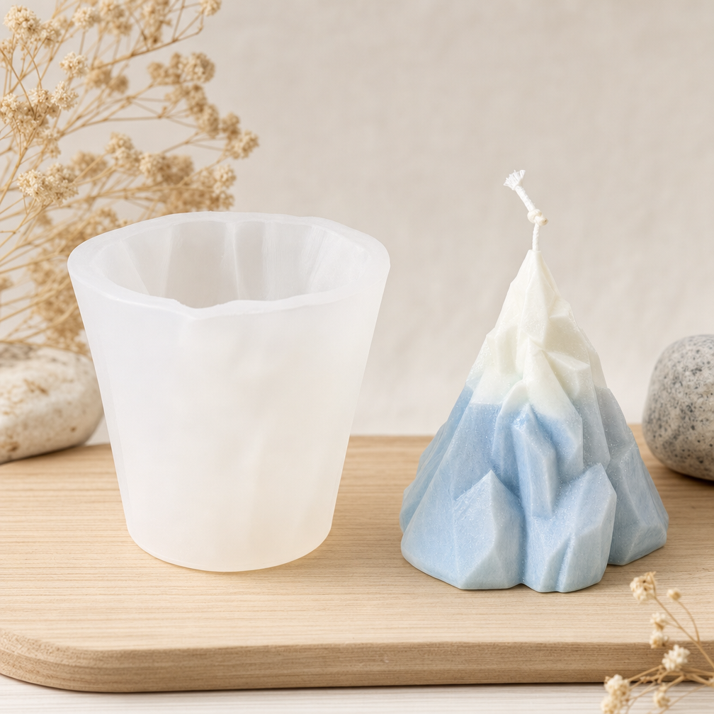 Silicone Iceberg Candle Mold for DIY Candle Making, Unique Decorative Candle Design