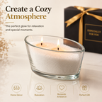 LUMLU Modern Curved Glass Candle Vessel for Pearl Wax
