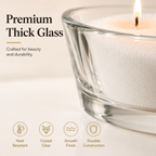 LUMLU Modern Curved Glass Candle Vessel for Pearl Wax
