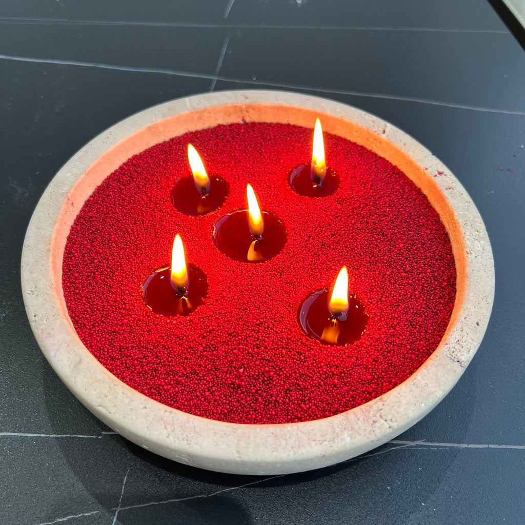 Lumlu {{color}} sand grain candle pearls, eco-friendly plant wax - {{size}}