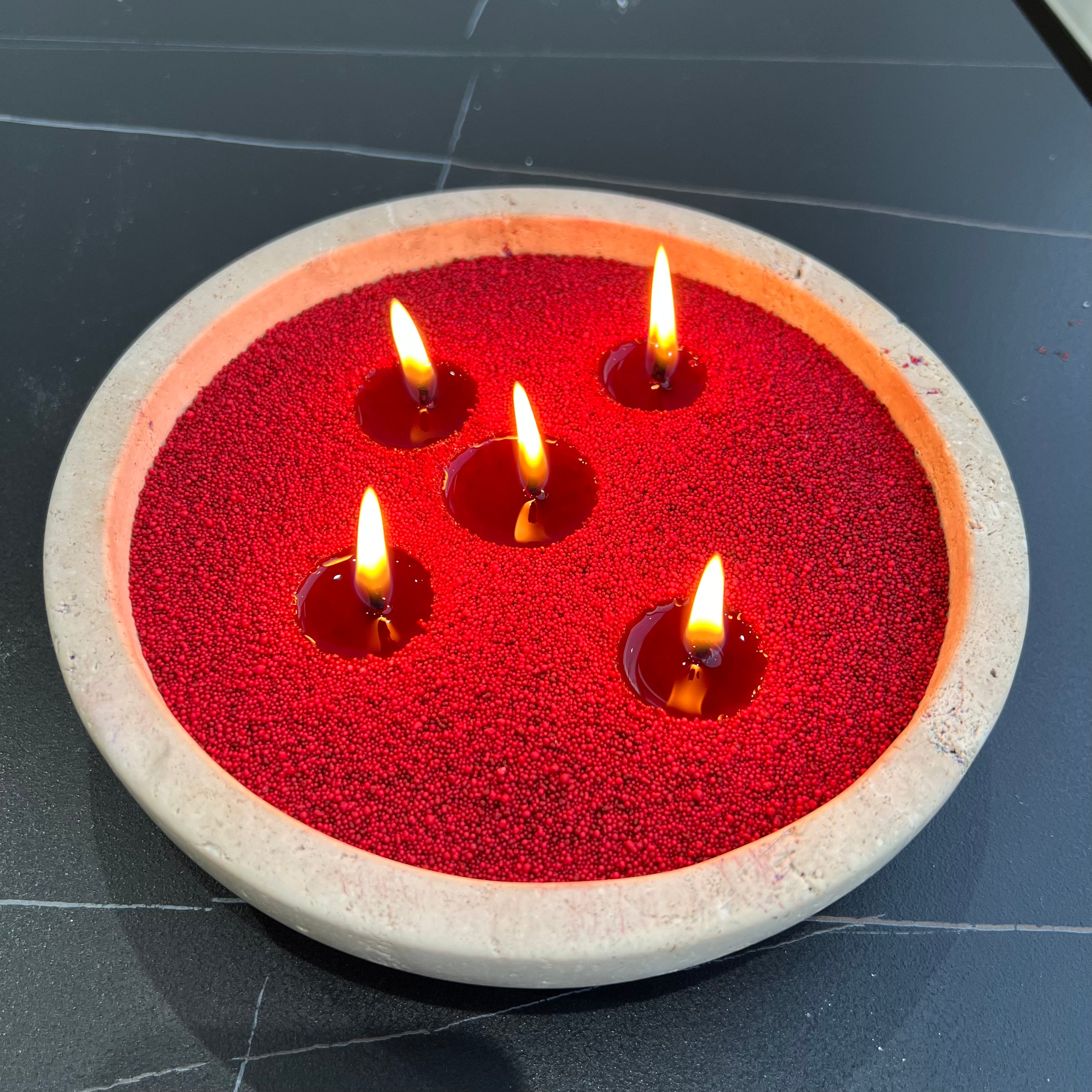 Lumlu {{color}} sand grain candle pearls, eco-friendly plant wax - {{size}}