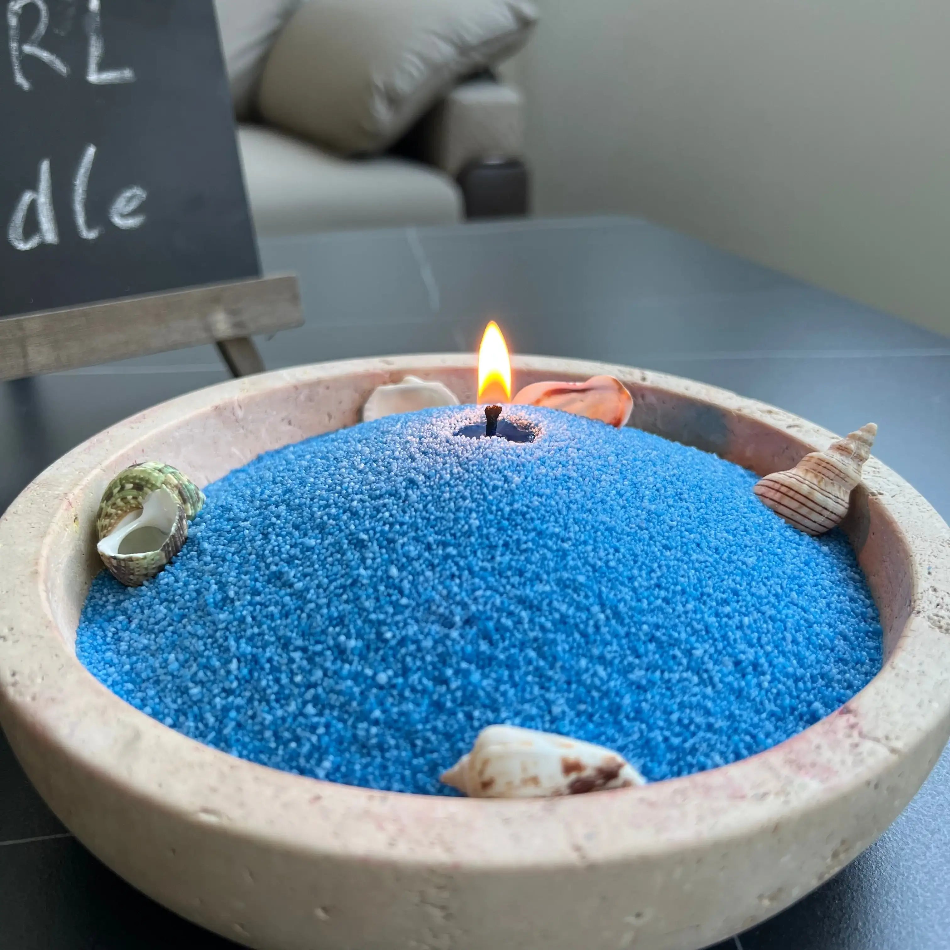 Lumlu {{color}} sand grain candle pearls, eco-friendly plant wax - {{size}}