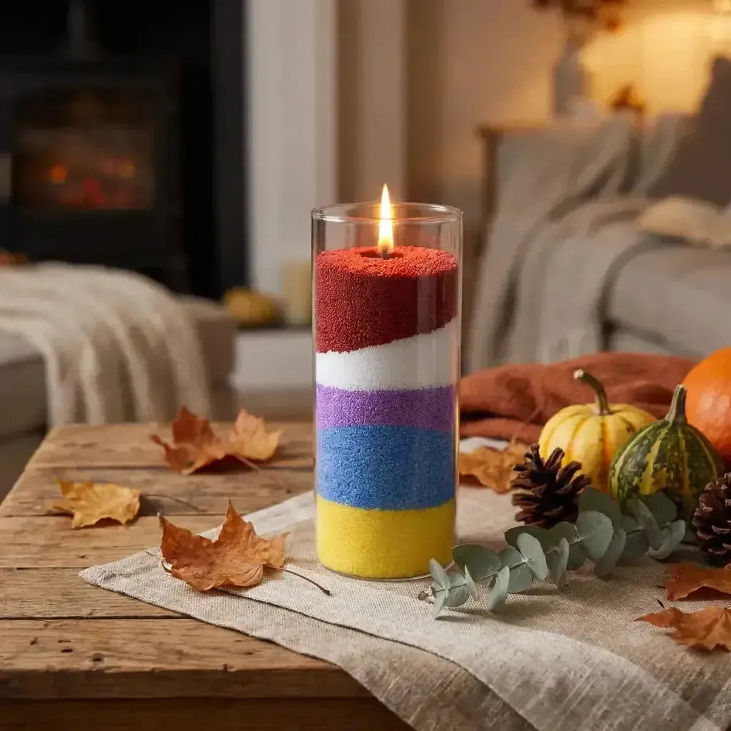 Lumlu {{color}} sand grain candle pearls, eco-friendly plant wax - {{size}}