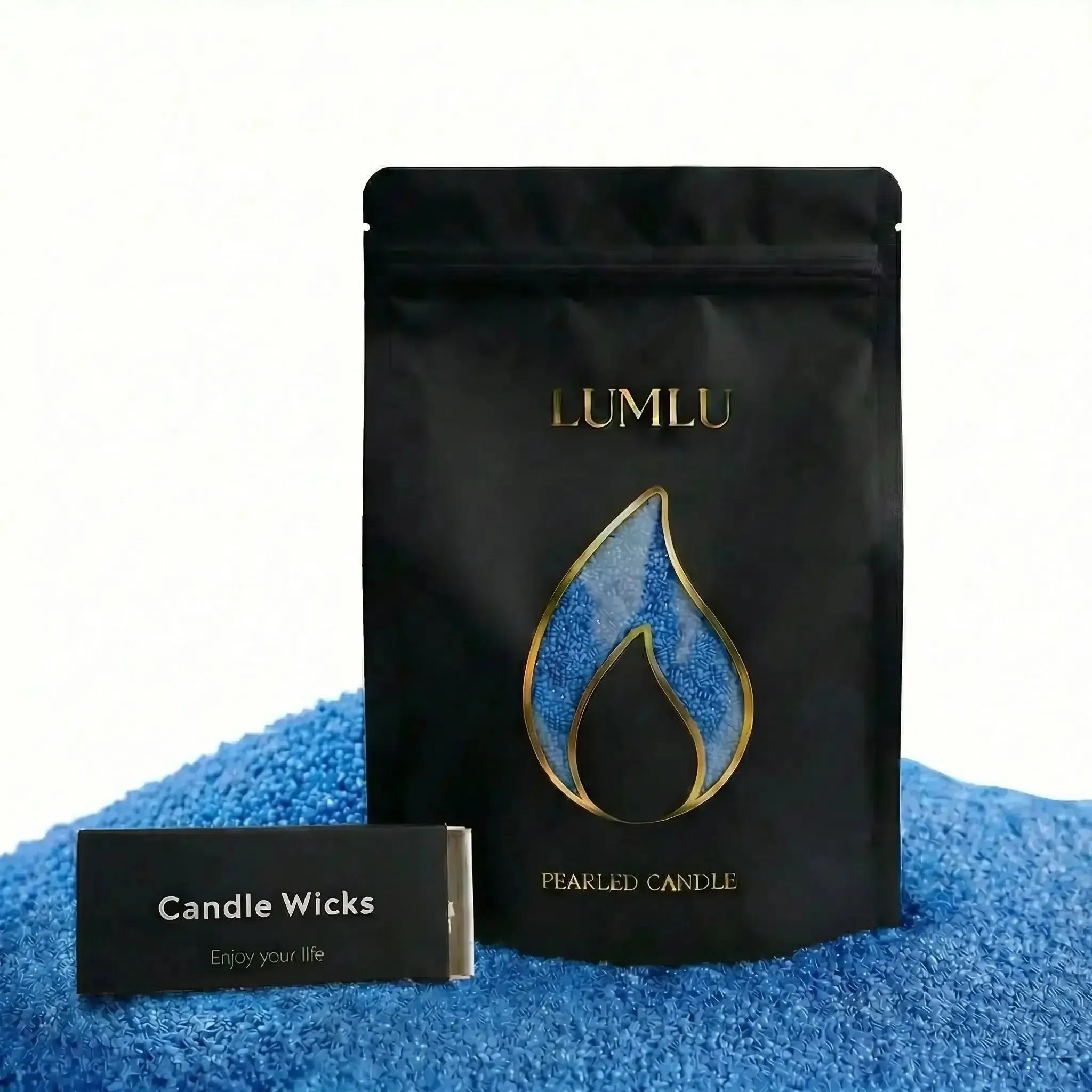 Lumlu {{color}} sand grain candle pearls, eco-friendly plant wax - {{size}}