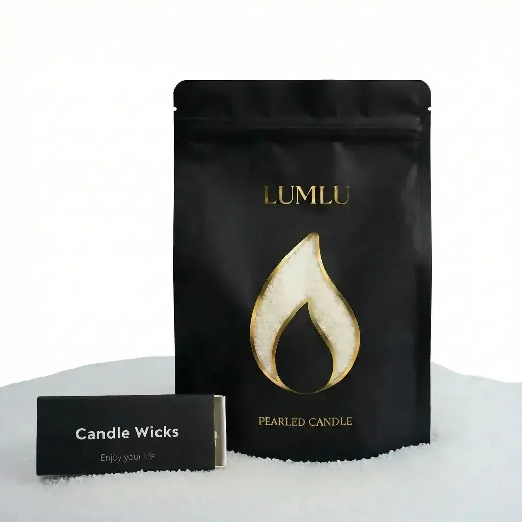 Lumlu {{color}} sand grain candle pearls, eco-friendly plant wax - {{size}}