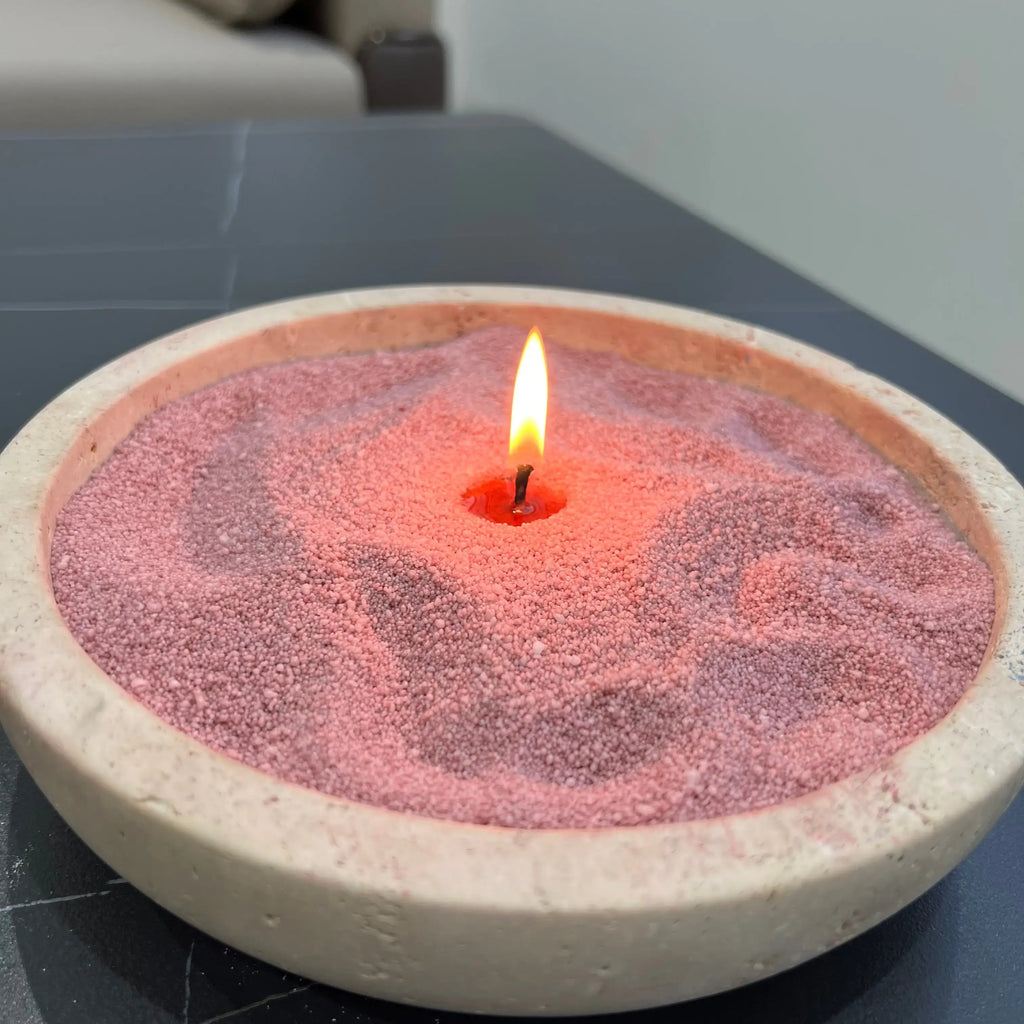 Lumlu {{color}} sand grain candle pearls, eco-friendly plant wax - {{size}}