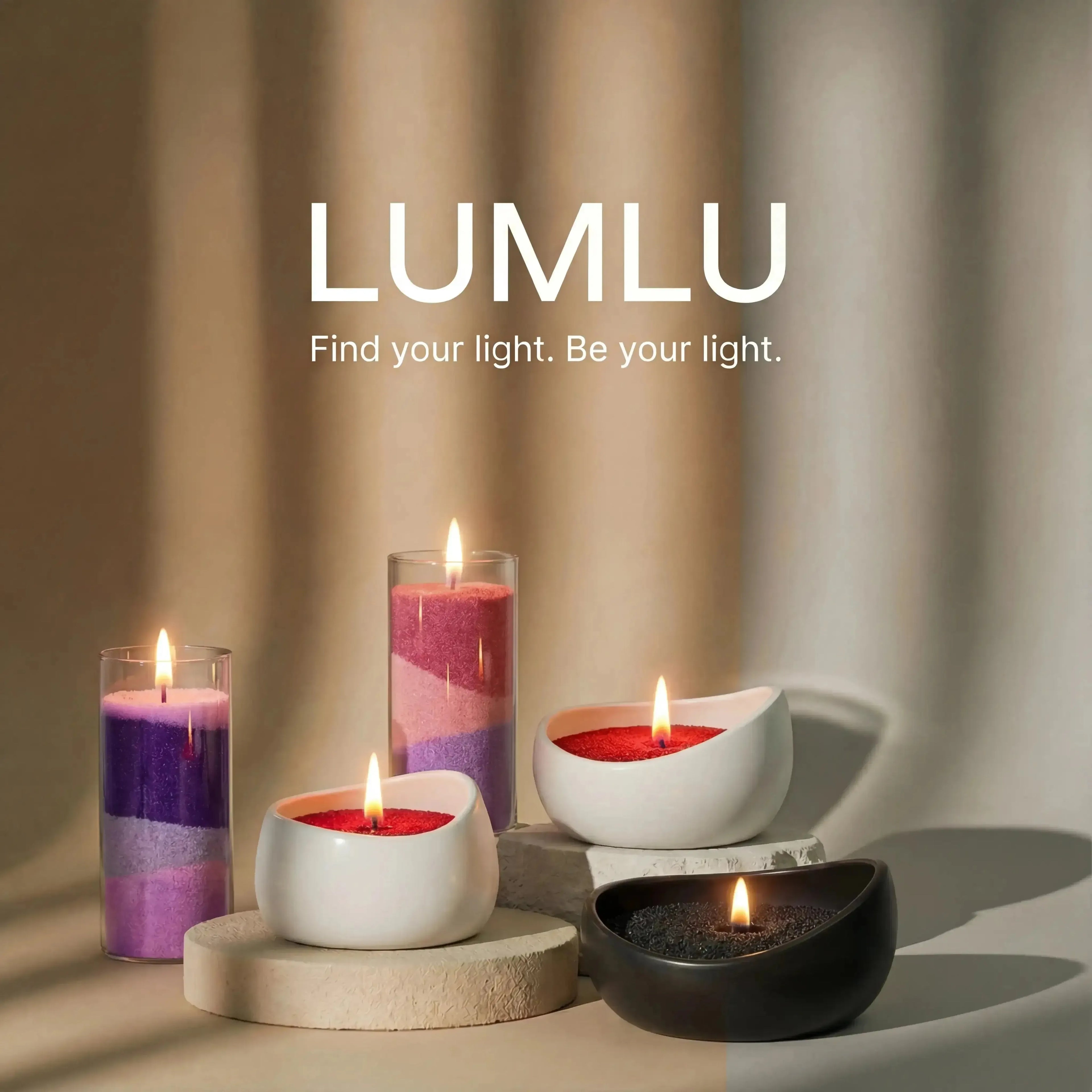 Lumlu {{color}} sand grain candle pearls, eco-friendly plant wax - {{size}}