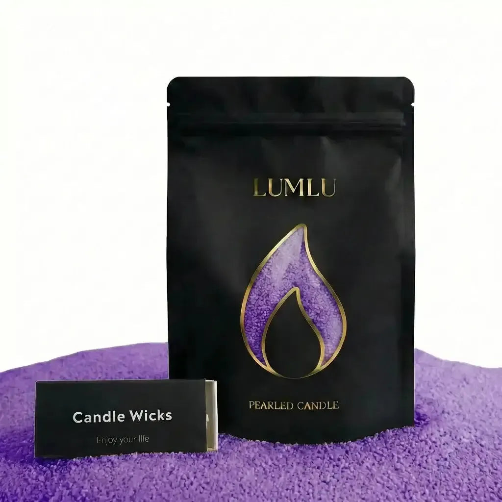 Lumlu {{color}} sand grain candle pearls, eco-friendly plant wax - {{size}}