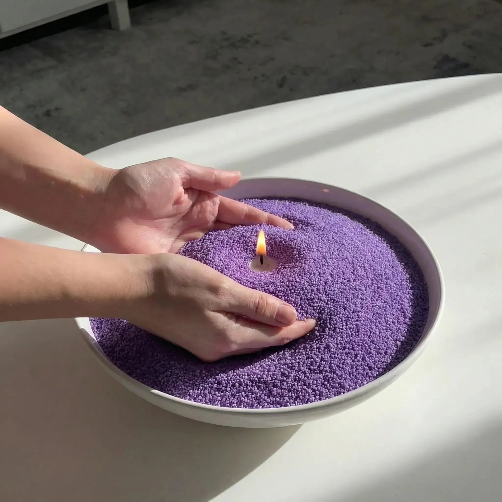 Lumlu {{color}} sand grain candle pearls, eco-friendly plant wax - {{size}}