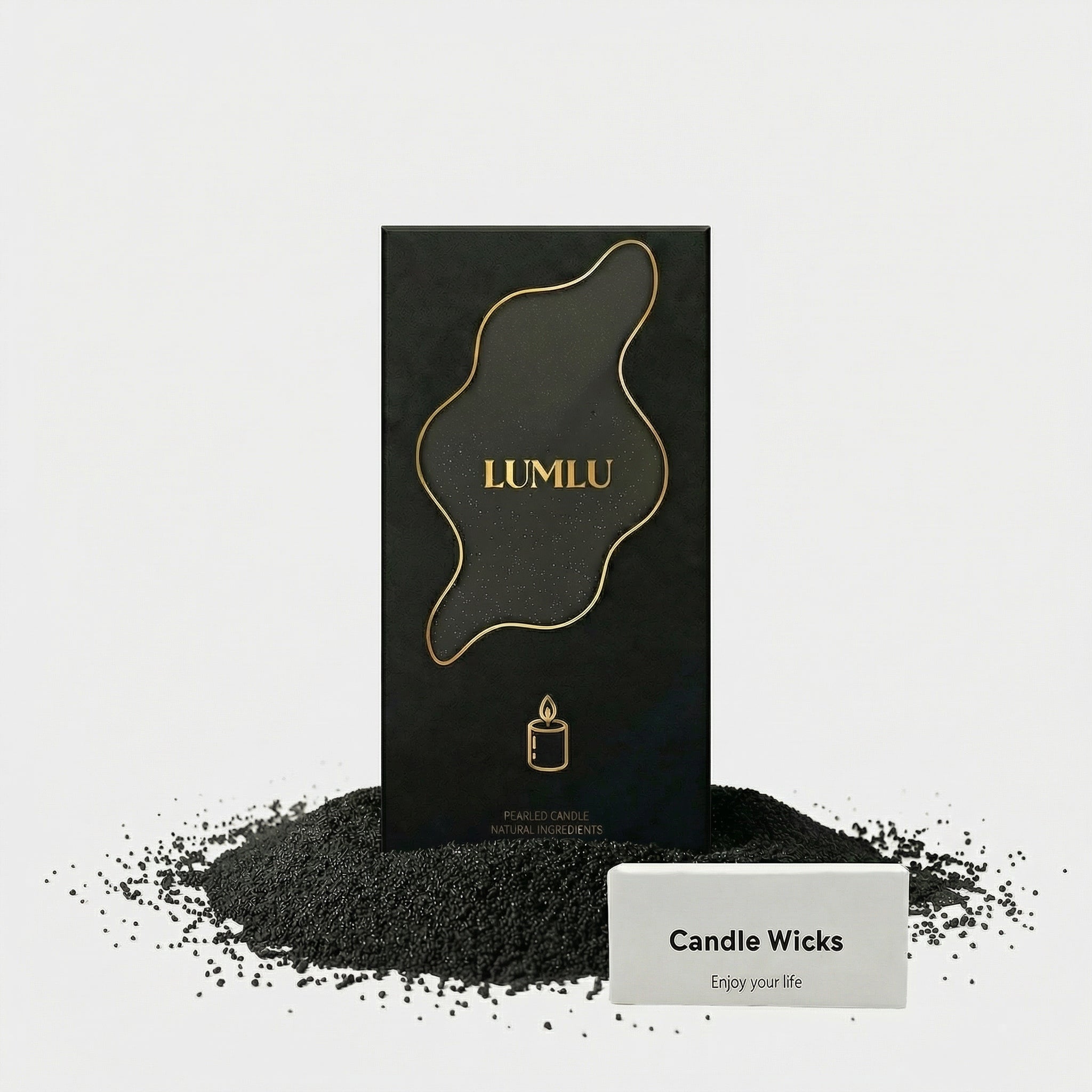 Lumlu {{color}} sand grain candle pearls, eco-friendly plant wax - {{size}}