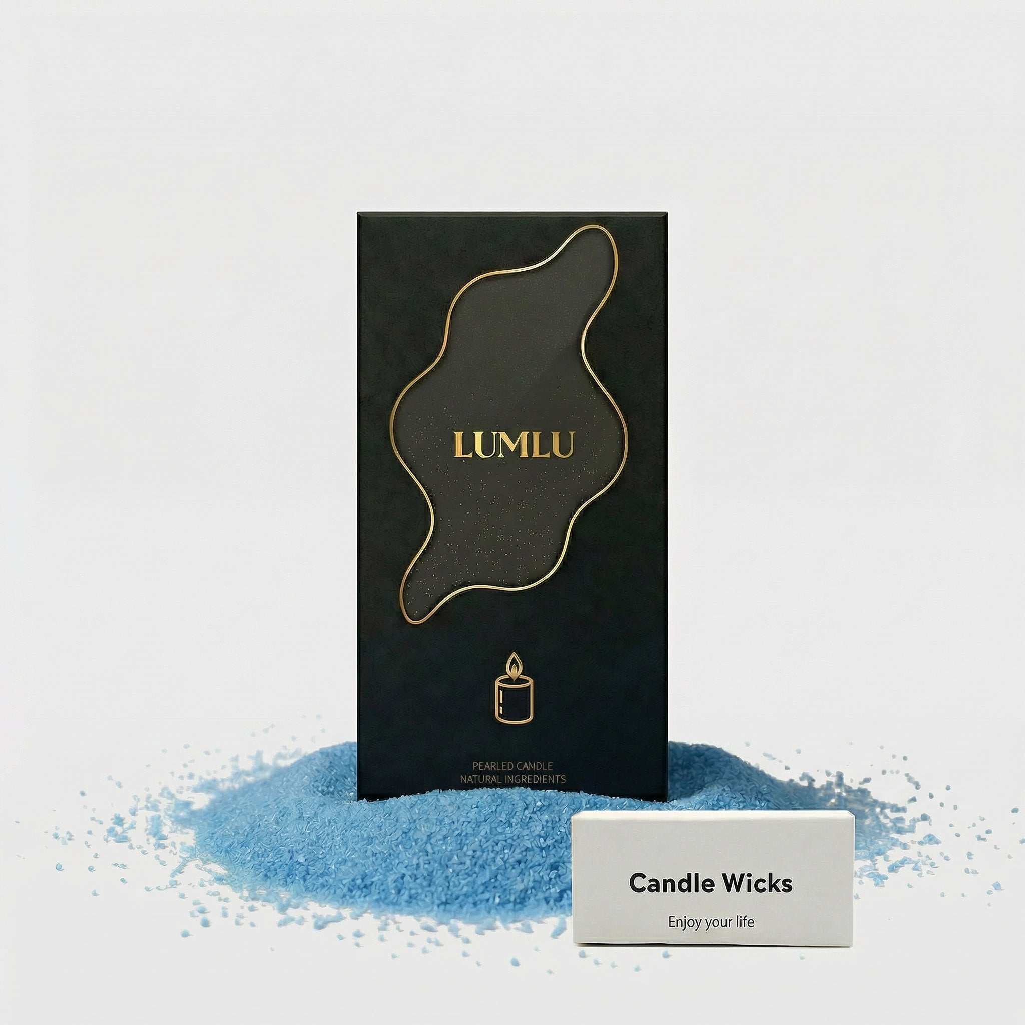 Lumlu {{color}} sand grain candle pearls, eco-friendly plant wax - {{size}}