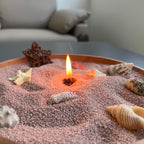 Lumlu {{color}} sand grain candle pearls, eco-friendly plant wax - {{size}}