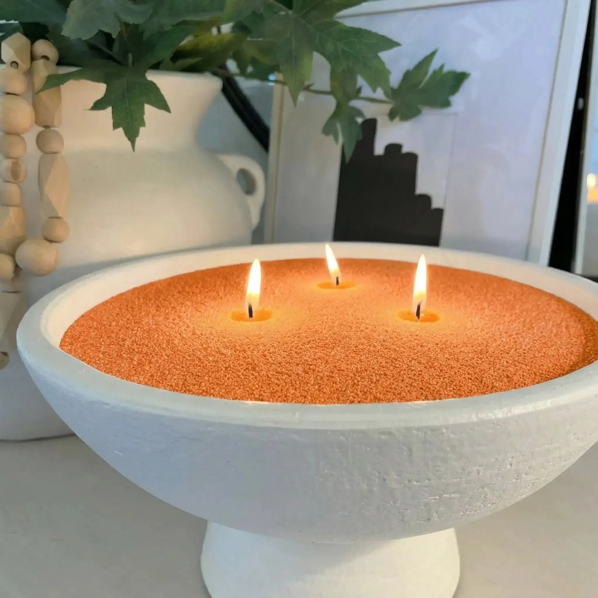 Lumlu {{color}} sand grain candle pearls, eco-friendly plant wax - {{size}}