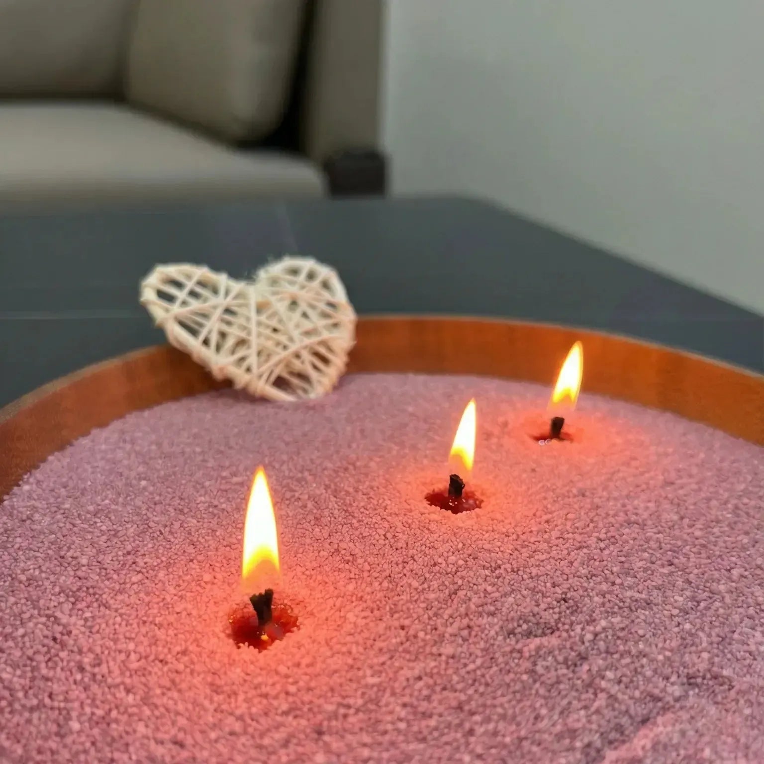 Lumlu {{color}} sand grain candle pearls, eco-friendly plant wax - {{size}}