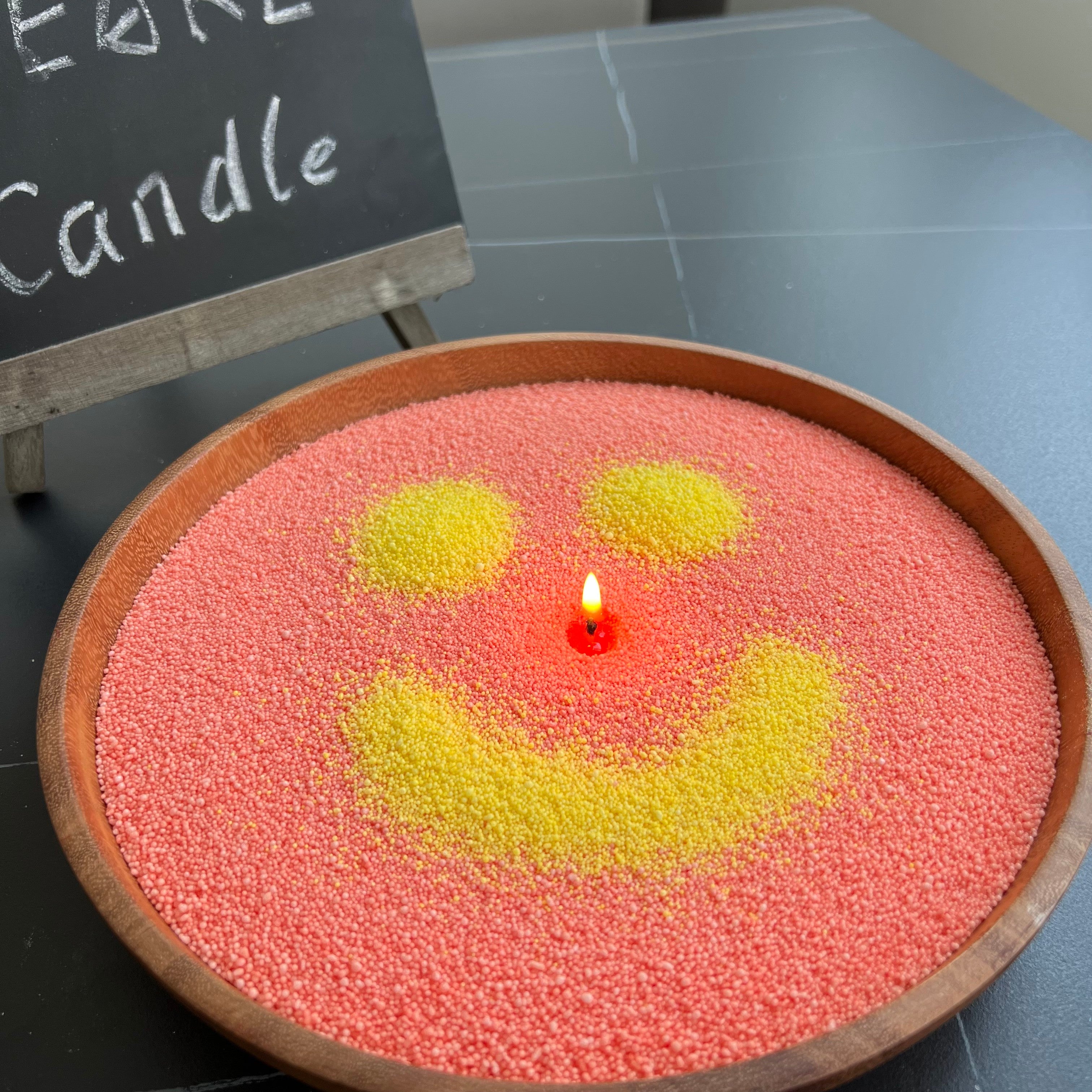 Lumlu {{color}} sand grain candle pearls, eco-friendly plant wax - {{size}}