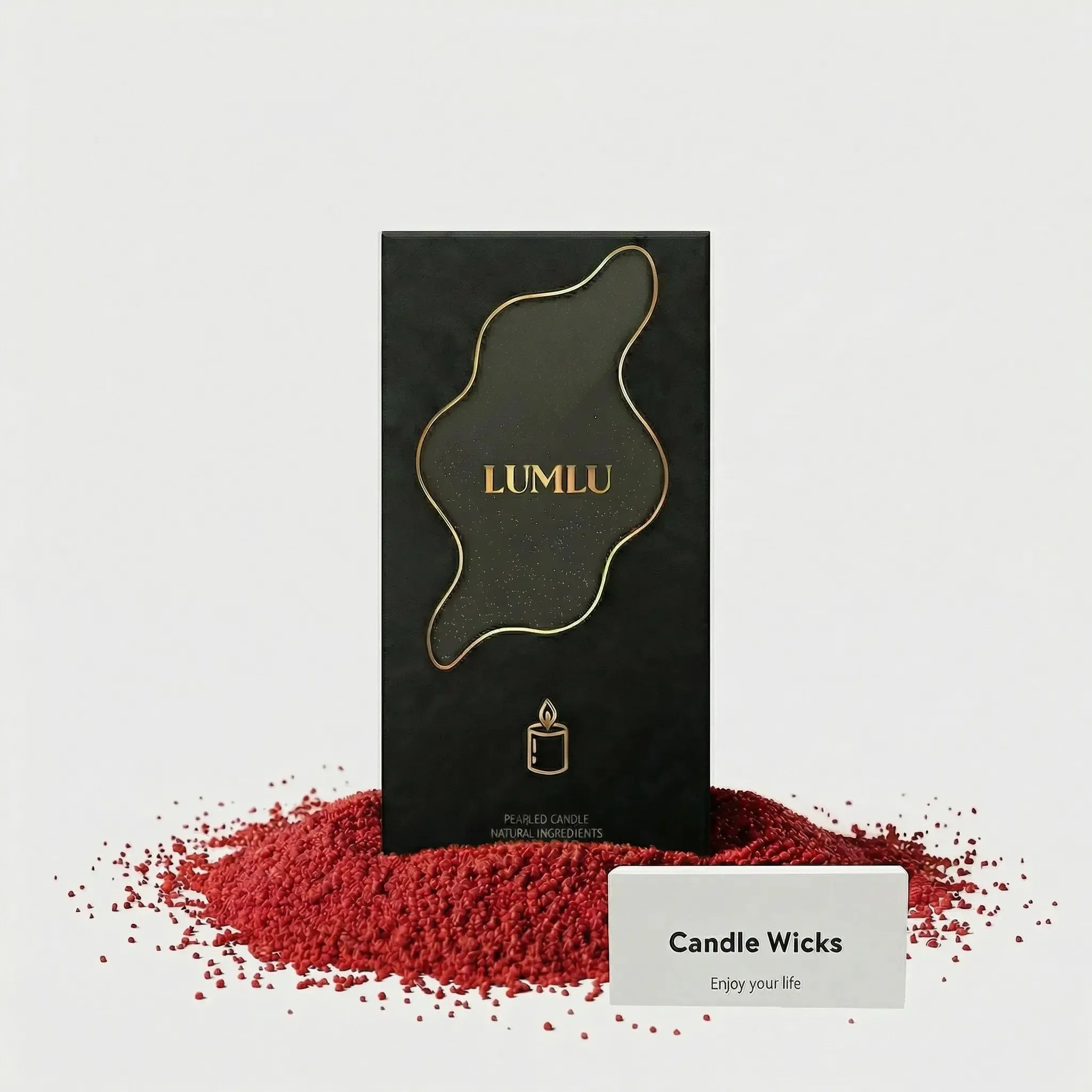 Lumlu {{color}} sand grain candle pearls, eco-friendly plant wax - {{size}}