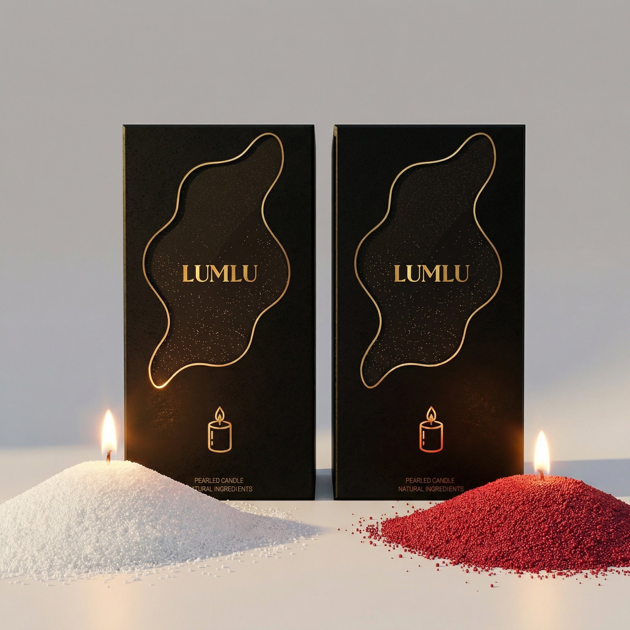 Lumlu {{color}} sand grain candle pearls, eco-friendly plant wax - {{size}}