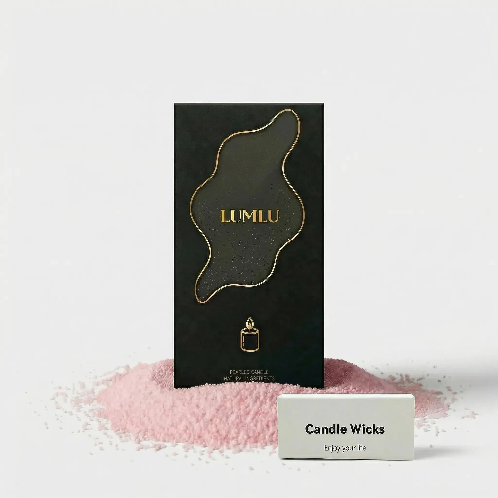 Lumlu {{color}} sand grain candle pearls, eco-friendly plant wax - {{size}}