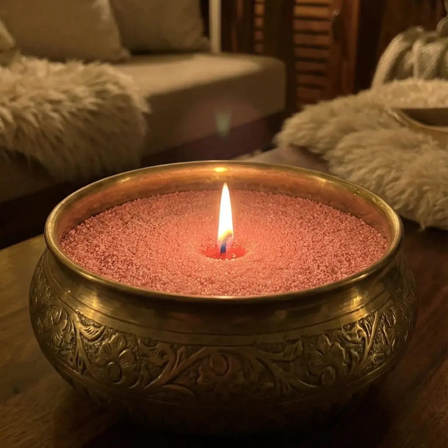 Lumlu {{color}} sand grain candle pearls, eco-friendly plant wax - {{size}}