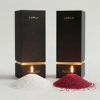 Red & White Scented Candle Wax Beads 18oz | Refillable Pearled Candles Duo