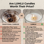 Lumlu {{color}} sand grain candle pearls, eco-friendly plant wax - {{size}}