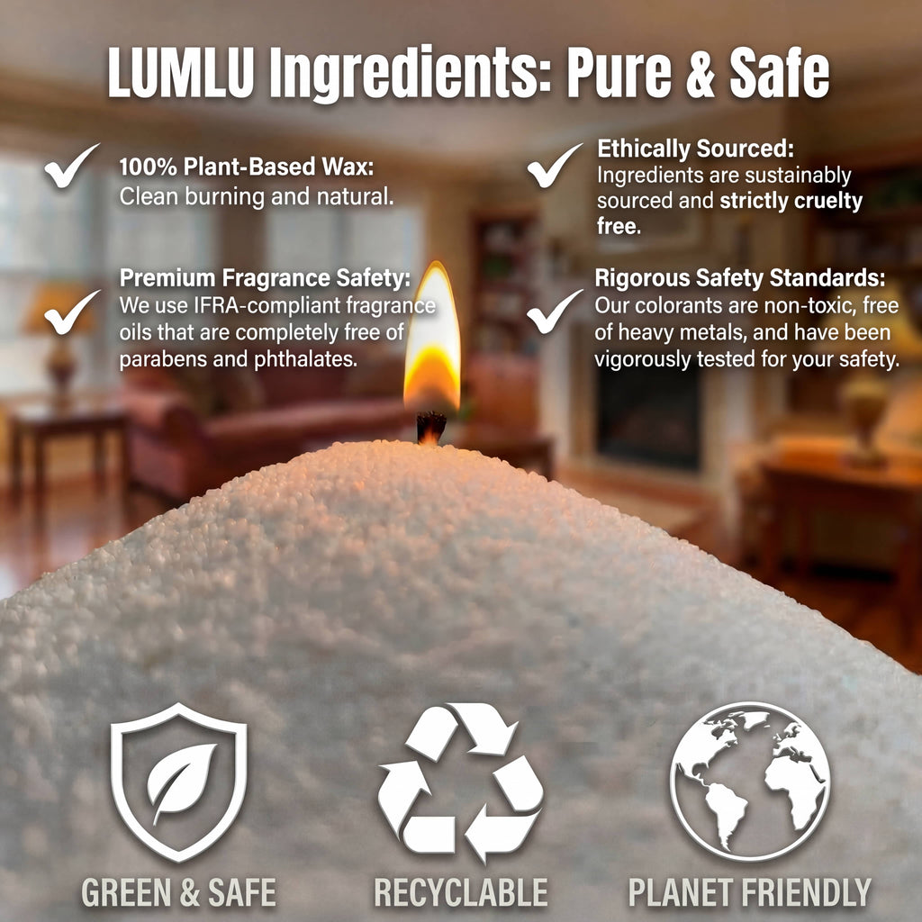 Lumlu {{color}} sand grain candle pearls, eco-friendly plant wax - {{size}}