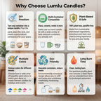 Lumlu {{color}} sand grain candle pearls, eco-friendly plant wax - {{size}}