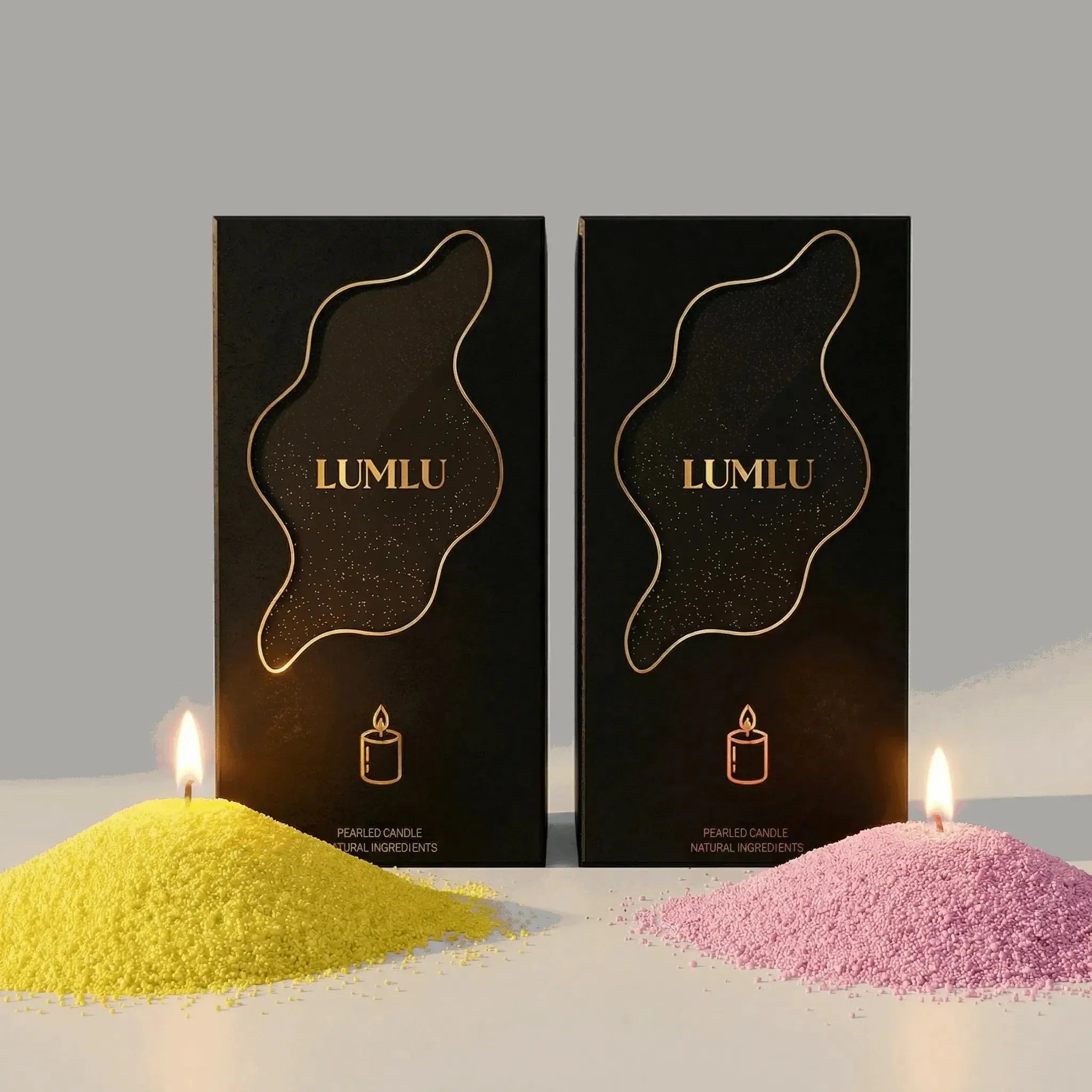 Lumlu {{color}} sand grain candle pearls, eco-friendly plant wax - {{size}}