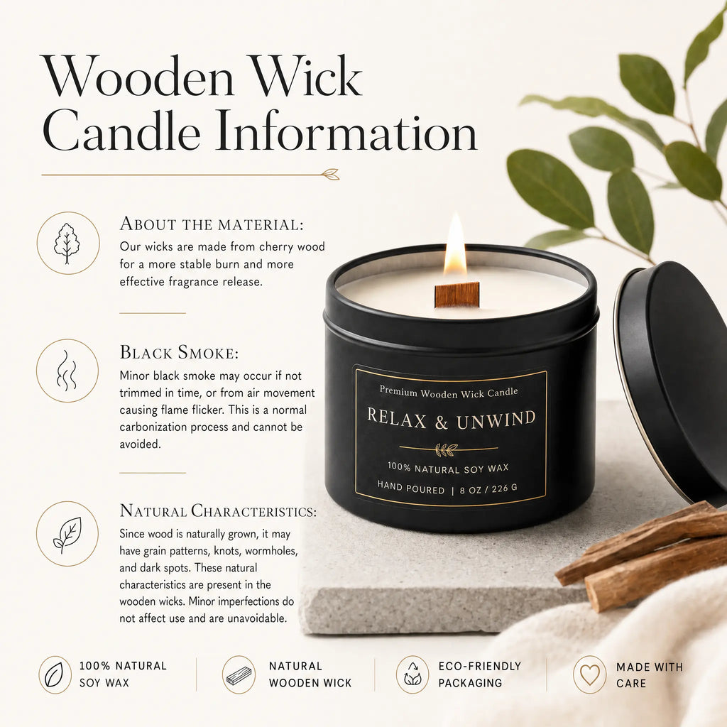 Wooden Wick Holder for DIY Pearl Wax Candles