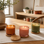 Colorful Glass Candle Jars - lifestyle scene